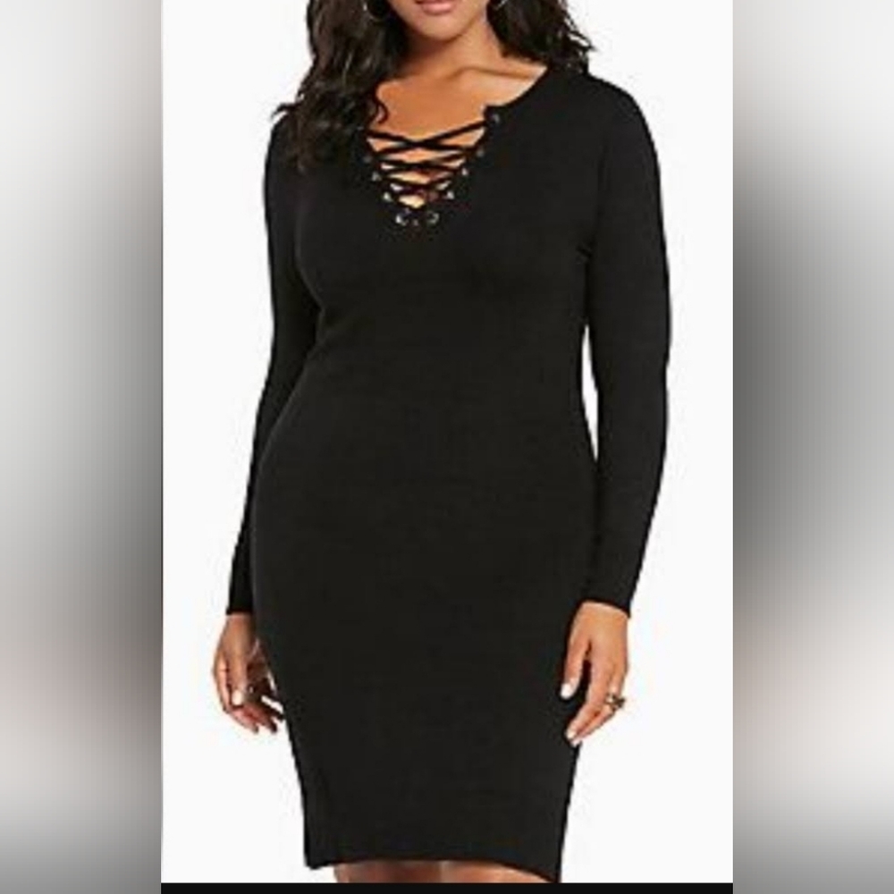 Womens midi tie-front dress